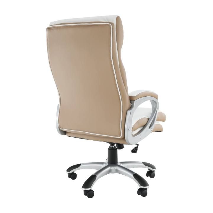 Műbőr irodai szék, fehér-bézs - sioux - butopêa